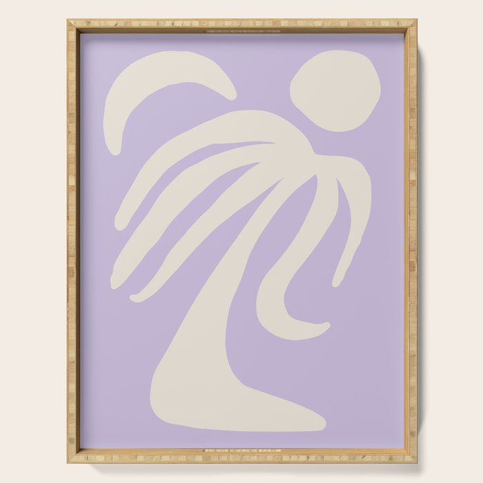 Palm Lilac Serving Tray Gallery Image 1