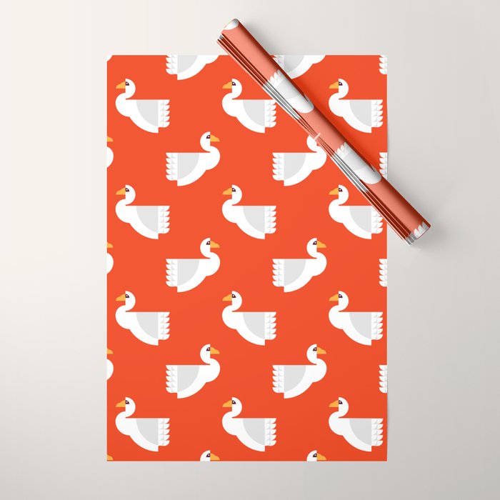 Geometric swan Wrapping Paper Gallery Image 1