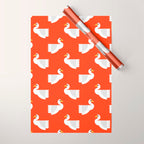 Geometric swan Wrapping Paper Gallery Image 1
