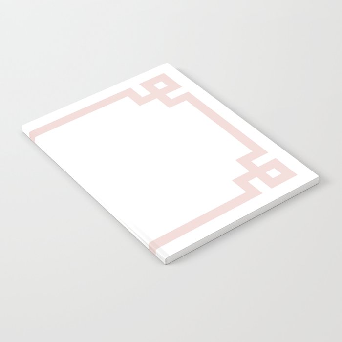 Blush Greek Key Border Notebook Gallery Image 2