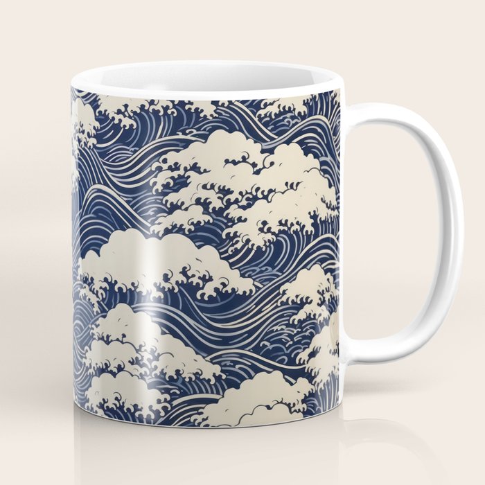 Endless Kanagawa Waves Coffee Mug Gallery Image 1