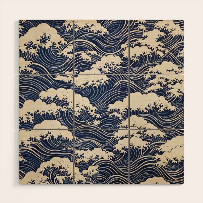 Endless Kanagawa Waves Wood Wall Art Gallery Image 1