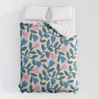Simple Floral - Blue, Pink and Green Comforter Gallery Image 6