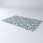 Simple Floral - Blue, Pink and Green Rug Gallery Image 3
