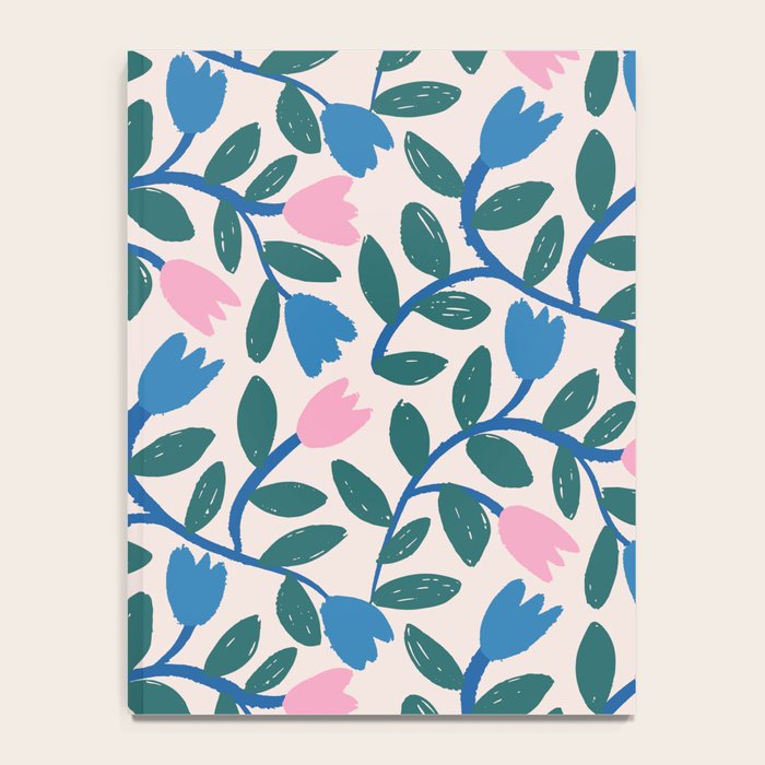 Simple Floral - Blue, Pink and Green Notebook Gallery Image 4