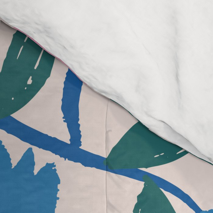 Simple Floral - Blue, Pink and Green Comforter Gallery Image 4