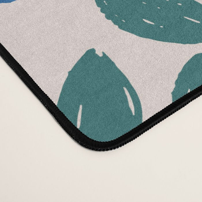 Simple Floral - Blue, Pink and Green Desk Mat Gallery Image 4