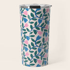 Simple Floral - Blue, Pink and Green Travel Mug Gallery Image 1