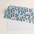 Simple Floral - Blue, Pink and Green Wrapping Paper Gallery Image 2