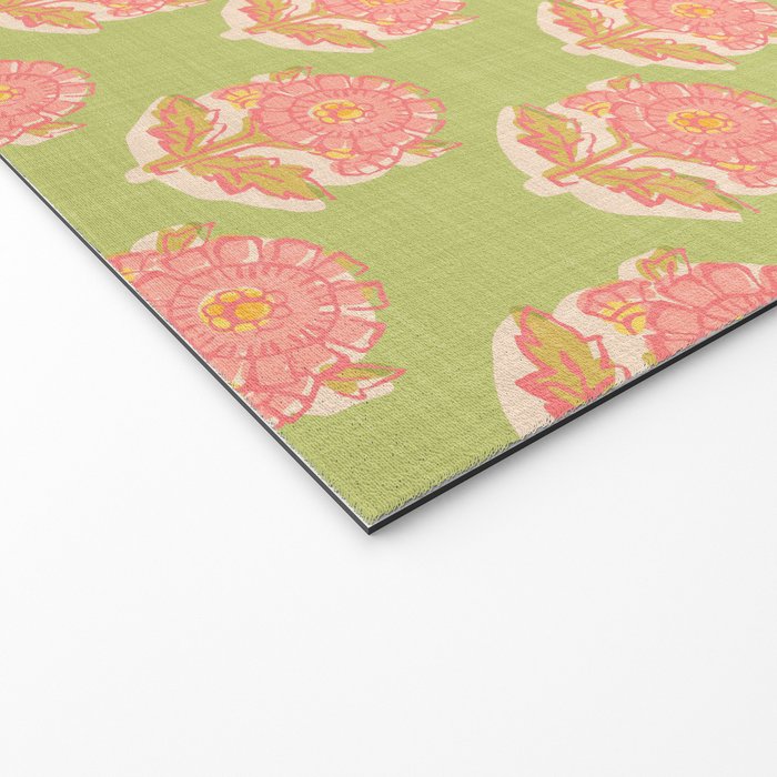 French Country Sunflower in Olive Welcome Mat Gallery Image 2