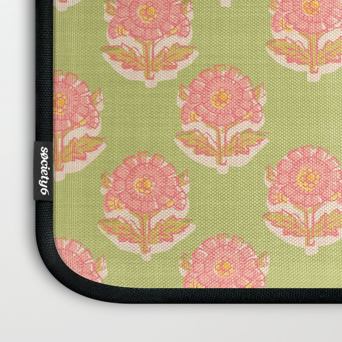 French Country Sunflower in Olive Laptop Sleeve Gallery Image 3