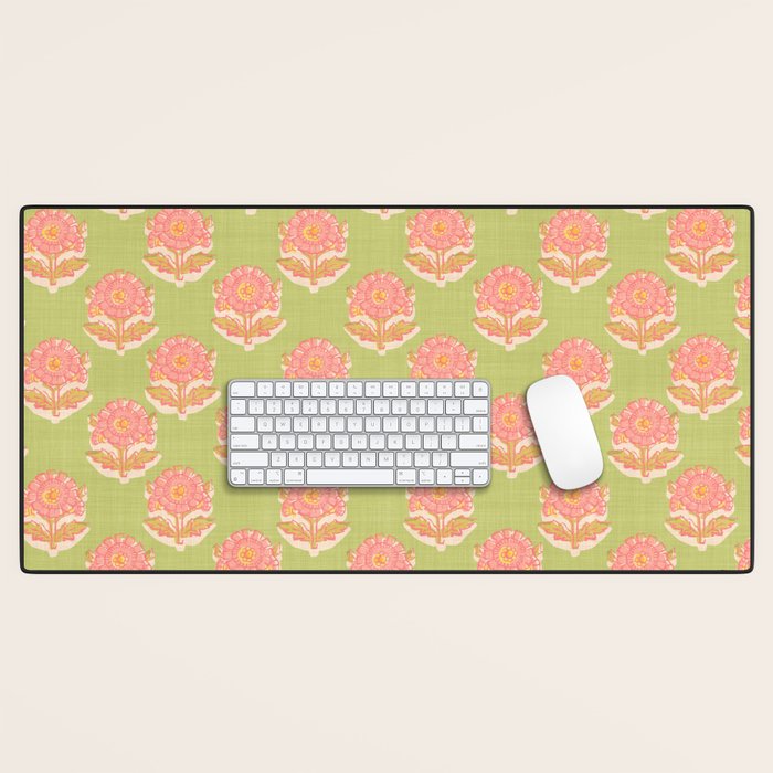 French Country Sunflower in Olive Desk Mat Gallery Image 1