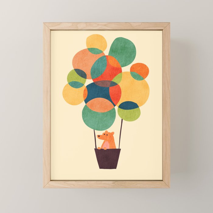 Whimsical Hot Air Balloon Mini Art Print Gallery Image 1