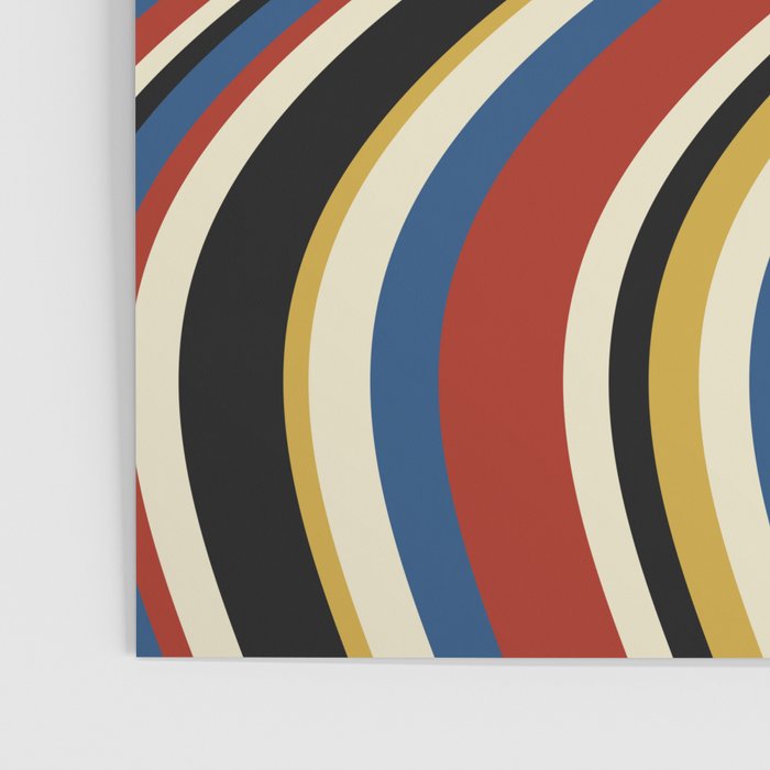 Wavy Stripes IX - Bauhaus Palette Poster Gallery Image 3