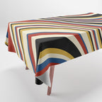 Wavy Stripes IX - Bauhaus Palette Tablecloth Gallery Image 1