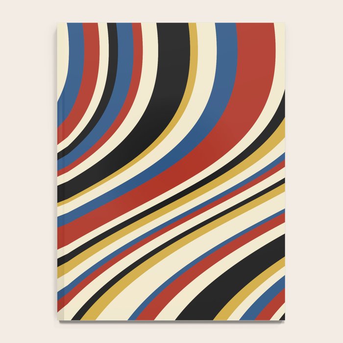 Wavy Stripes IX - Bauhaus Palette Notebook Gallery Image 4