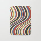 Wavy Stripes IX - Bauhaus Palette Bath Mat Gallery Image 1