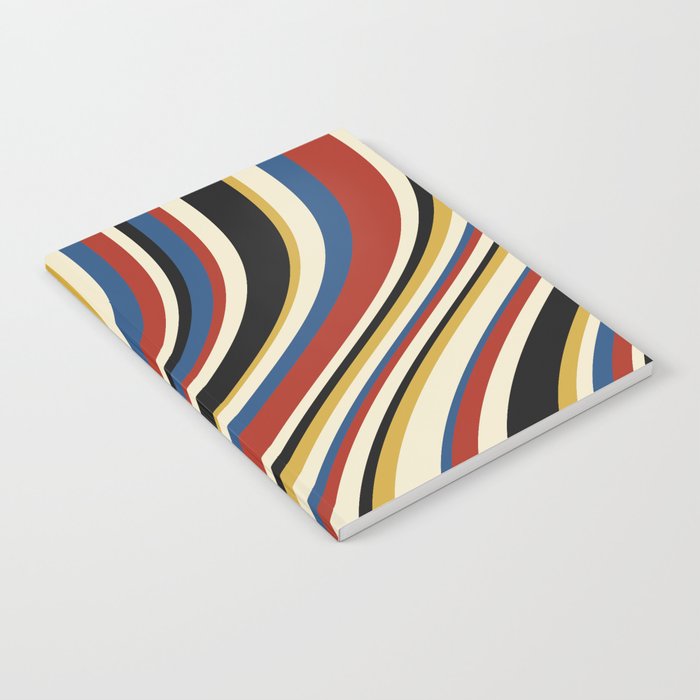 Wavy Stripes IX - Bauhaus Palette Notebook Gallery Image 2