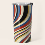 Wavy Stripes IX - Bauhaus Palette Travel Mug Gallery Image 2