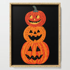 Happy halloween pumpkin jack o lantern art Serving Tray Gallery Image 1