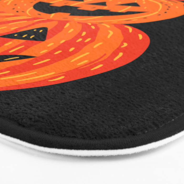 Happy halloween pumpkin jack o lantern art Bath Mat Gallery Image 3
