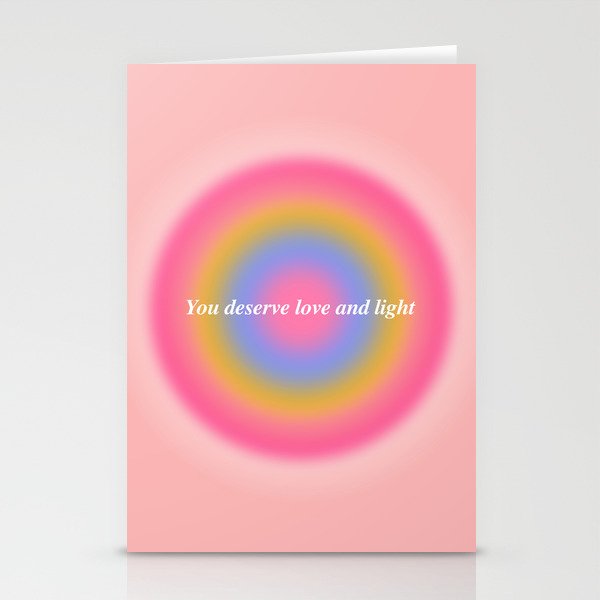 You Deserve Love And Light - Aura Gradient  Stationery Card Gallery Image 1