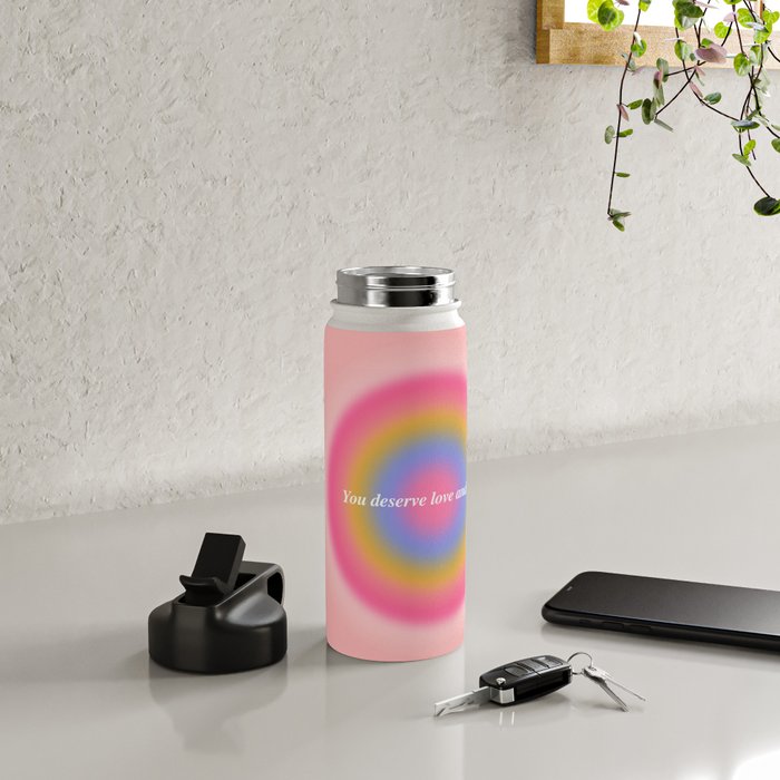 You Deserve Love And Light - Aura Gradient  Water Bottle Gallery Image 4