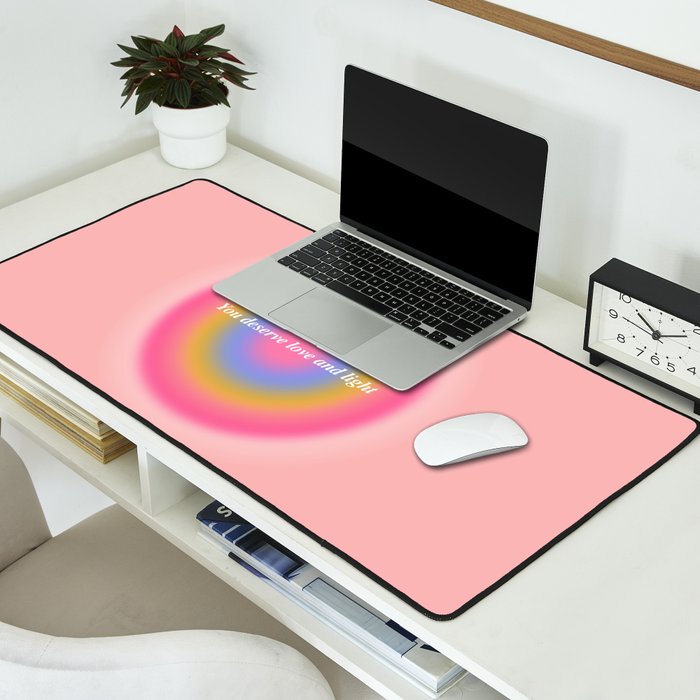 You Deserve Love And Light - Aura Gradient  Desk Mat Gallery Image 2