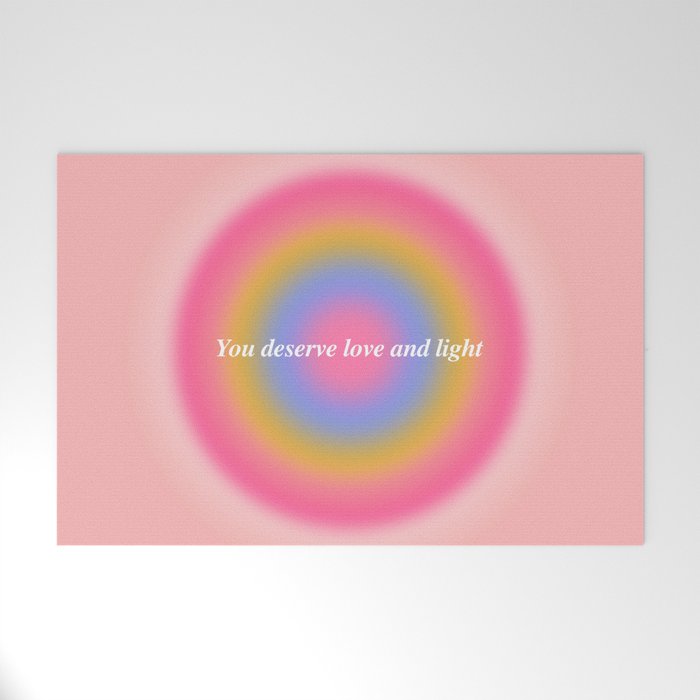 You Deserve Love And Light - Aura Gradient  Welcome Mat Gallery Image 1