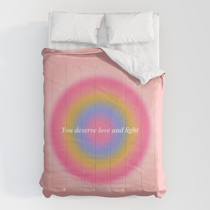 You Deserve Love And Light - Aura Gradient  Comforter Gallery Image 6