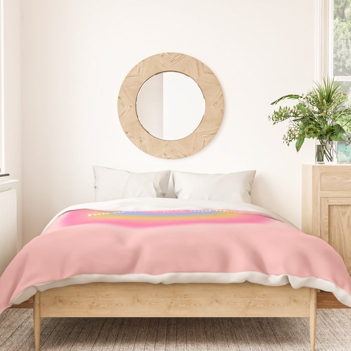 You Deserve Love And Light - Aura Gradient  Duvet Cover Gallery Image 3