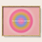 You Deserve Love And Light - Aura Gradient  Serving Tray Gallery Image 1
