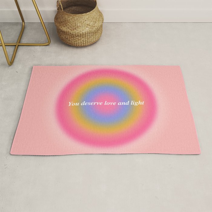You Deserve Love And Light - Aura Gradient  Rug Gallery Image 1