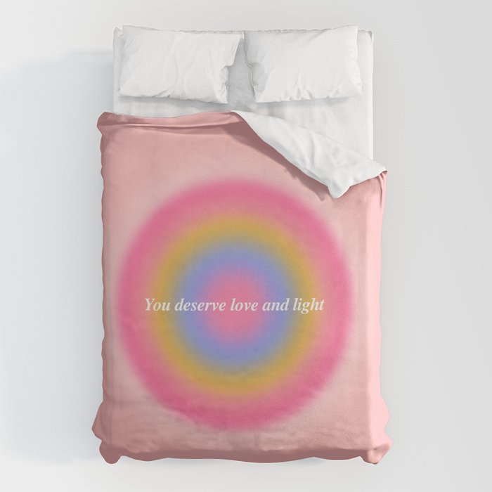 You Deserve Love And Light - Aura Gradient  Duvet Cover Gallery Image 6