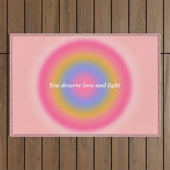 You Deserve Love And Light - Aura Gradient  Outdoor Rug Gallery Image 1