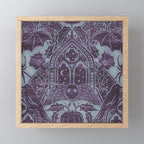 Gothic Halloween Damask - moonlight violet  Mini Art Print Gallery Image 1