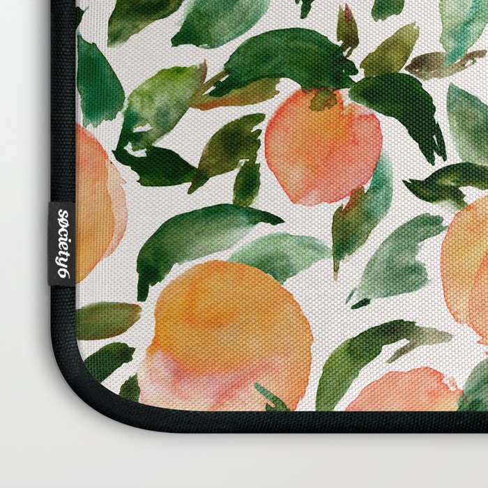 GEORGIA PEACHES Watercolor Peach Print Laptop Sleeve Gallery Image 3