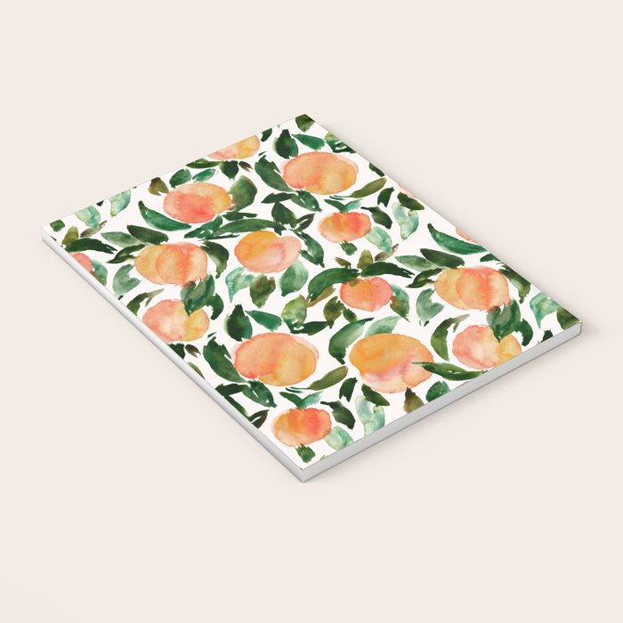 GEORGIA PEACHES Watercolor Peach Print Notebook Gallery Image 3