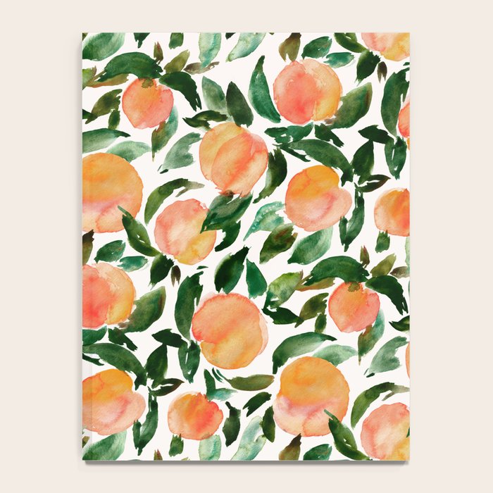 GEORGIA PEACHES Watercolor Peach Print Notebook Gallery Image 4