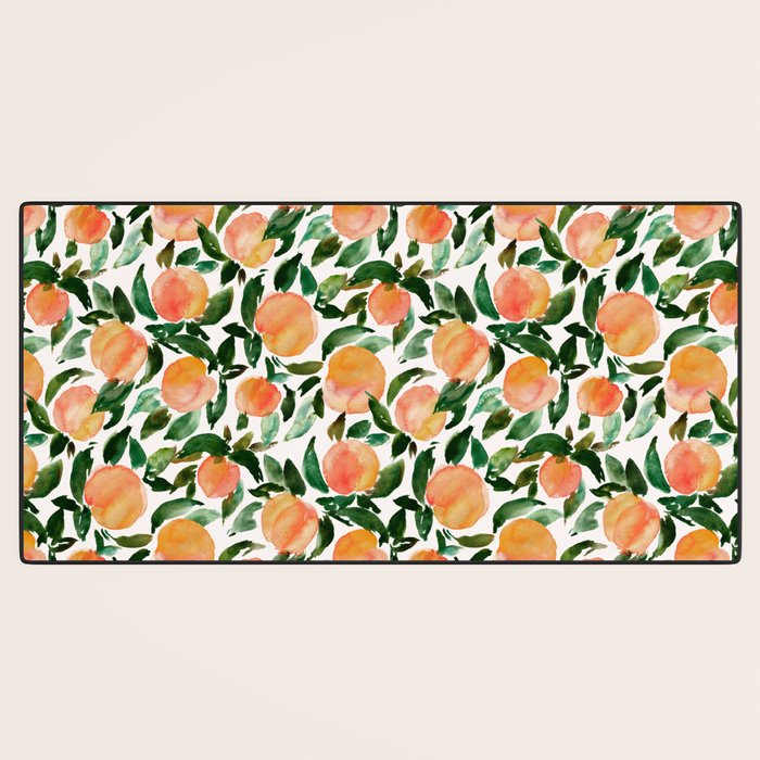 GEORGIA PEACHES Watercolor Peach Print Desk Mat Gallery Image 3