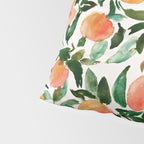 GEORGIA PEACHES Watercolor Peach Print Pillow Sham Gallery Image 4