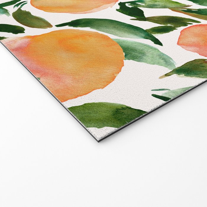 GEORGIA PEACHES Watercolor Peach Print Welcome Mat Gallery Image 2