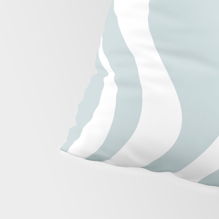 Retro Liquid Swirl Abstract Pattern in Pale Blue-Gray and White Pillow Sham Gallery Image 4