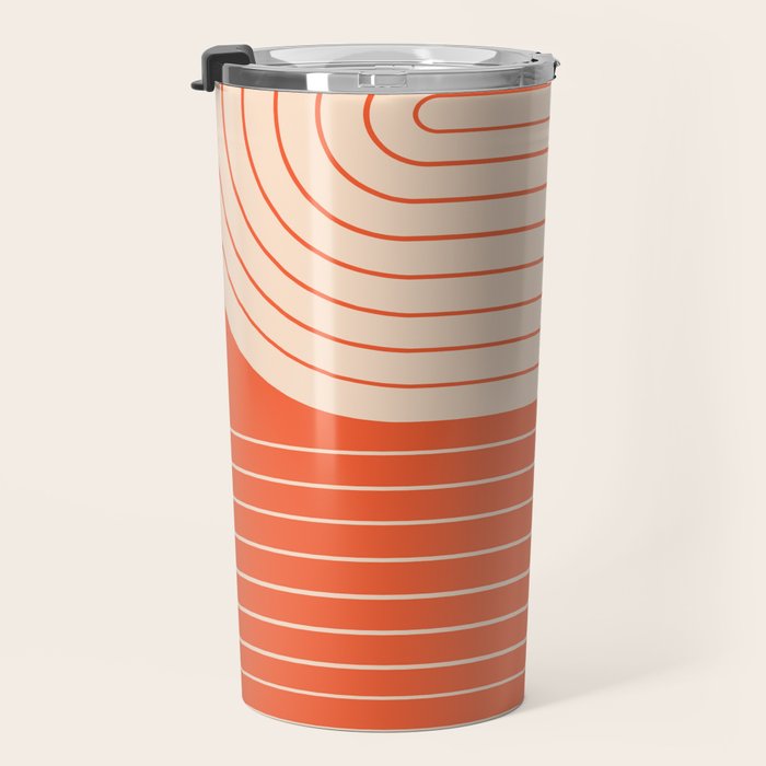 Two Tone Line Curvature XI  Travel Mug Gallery Image 3