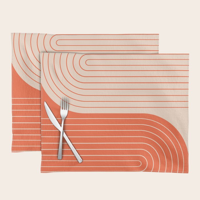 Two Tone Line Curvature XI  Placemat Gallery Image 1