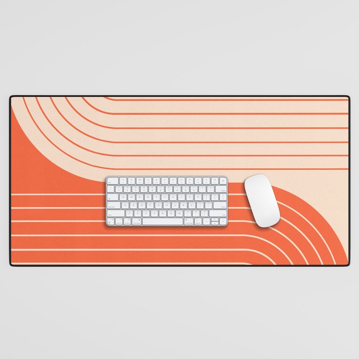 Two Tone Line Curvature XI  Desk Mat Gallery Image 1
