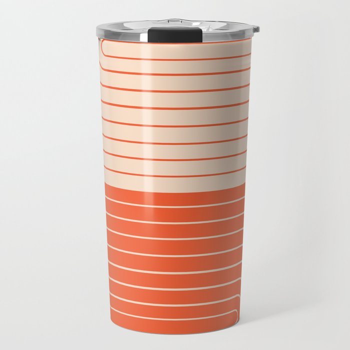 Two Tone Line Curvature XI  Travel Mug Gallery Image 1