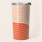 Two Tone Line Curvature XI  Travel Mug Gallery Image 2