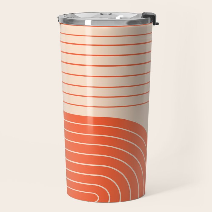 Two Tone Line Curvature XI  Travel Mug Gallery Image 2