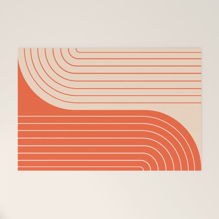 Two Tone Line Curvature XI  Welcome Mat Gallery Image 1